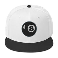 Black 8 Ball Billiards embroidered snapback hat, product image 9