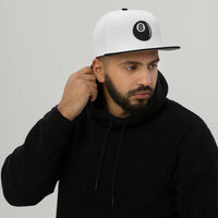Eight Ball Billiards embroidered snapback hat, product image 3