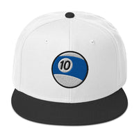 Ten Ball Billiards embroidered snapback hat, product image 9