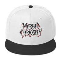 Morbid Curiosity Horror embroidered snapback hat, product image 9