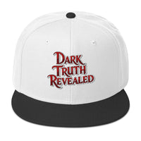 Dark Truth Revealed True Crime Flat Bill embroidered snapback hat, product image 9