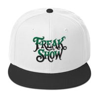 Freak Show Horror Flat Bill embroidered snapback hat, product image 9