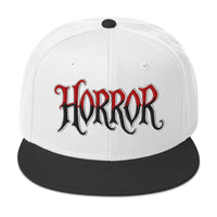 HORROR Flat Bill embroidered snapback hat, product image 9