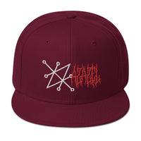 Sigil of Azazel Demon Occult Symbol Embroidered Flat Bill Cap embroidered snapback hat, product image 17