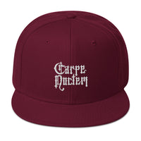 Carpe Noctem Seize The Night Vampire Embroidered Flat Bill Cap embroidered snapback hat, product image 17
