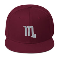 Zodiac Sign Scorpio Embroidered Flat Bill Cap embroidered snapback hat, product image 17