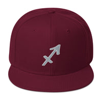 Zodiac Sign Sagittarius Embroidered Flat Bill Cap embroidered snapback hat, product image 17