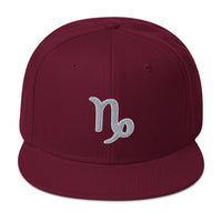 Zodiac Sign Capricorn Embroidered Flat Bill Cap embroidered snapback hat, product image 17