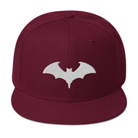 Vampire Bat Goth Style Halloween Embroidered Flat Bill Cap embroidered snapback hat, product image 18