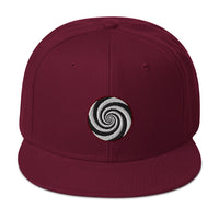 Twilight Zone Hypnotic Hypnosis Spiral Illusion Embroidered Flat Bill Cap embroidered snapback hat, product image 18