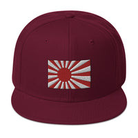 The National Flag of Japan Embroidered Flat Bill Cap embroidered snapback hat, product image 18