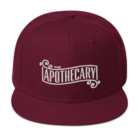 The Apothecary Embroidered Flat Bill Cap embroidered snapback hat, product image 17
