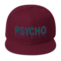 Psychobilly Horror Psycho Embroidered Flat Bill Cap embroidered snapback hat, product image 17