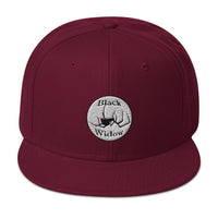 Black Widow Spider Latrodectus Embroidered Flat Bill Cap embroidered snapback hat, product image 17