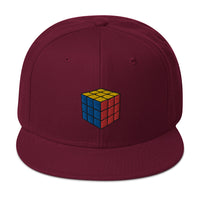 Gaming Speed Cube Puzzle Box Embroidered Flat Bill Cap embroidered snapback hat, product image 18