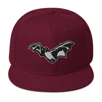 Flying Vampire Bat Goth Fashion Embroidered Flat Bill Cap embroidered snapback hat, product image 17