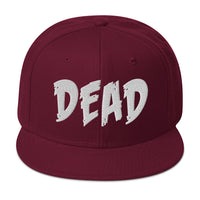 White DEAD Emotional Depression Embroidered Flat Bill Cap embroidered snapback hat, product image 18