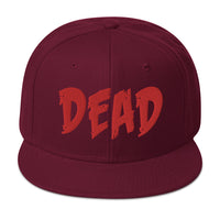 Red DEAD Emotional Depression Embroidered Flat Bill Cap embroidered snapback hat, product image 17