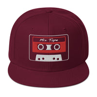 80's Style Retro Cassette Mix Tape Embroidered Flat Bill Cap embroidered snapback hat, product image 17