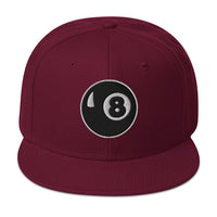 8 Ball Pool Billiards Embroidered Flat Bill Cap embroidered snapback hat, product image 18