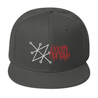 Sigil of Azazel Demon Occult Symbol Embroidered Flat Bill Cap embroidered snapback hat, product image 27