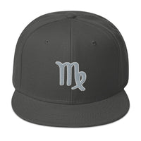 Zodiac Sign Virgo Embroidered Flat Bill Cap embroidered snapback hat, product image 27