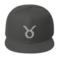Zodiac Sign Taurus Embroidered Flat Bill Cap embroidered snapback hat, product image 27