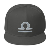 Zodiac Sign Libra Embroidered Flat Bill Cap embroidered snapback hat, product image 27