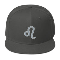 Zodiac Sign Leo Embroidered Flat Bill Cap embroidered snapback hat, product image 26