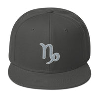 Zodiac Sign Capricorn Embroidered Flat Bill Cap embroidered snapback hat, product image 27