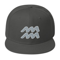 Zodiac Sign Aquarius Embroidered Flat Bill Cap embroidered snapback hat, product image 27