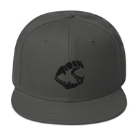 Black Vampire Novelty Halloween Fangs Embroidered Flat Bill Cap embroidered snapback hat, product image 28