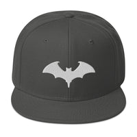 Vampire Bat Goth Style Halloween Embroidered Flat Bill Cap embroidered snapback hat, product image 27