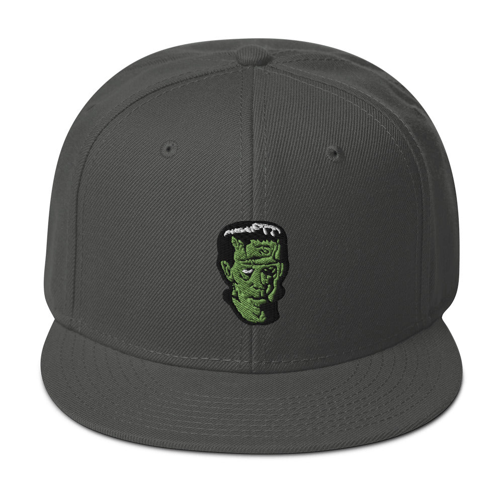 Modern Prometheus Frankenstein's Monster Embroidered Flat Bill Cap Snapback Hat