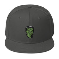 Modern Prometheus Frankenstein's Monster Embroidered Flat Bill Cap embroidered snapback hat, product image 27