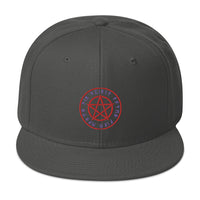 Rune Script Wiccan Ritual Pentagram Embroidered Flat Bill Cap embroidered snapback hat, product image 27