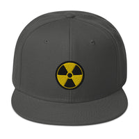 Radioactive Sign Embroidered Doomsday Prepper Flat Bill Cap embroidered snapback hat, product image 27