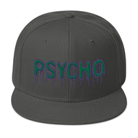 Psychobilly Horror Psycho Embroidered Flat Bill Cap embroidered snapback hat, product image 27