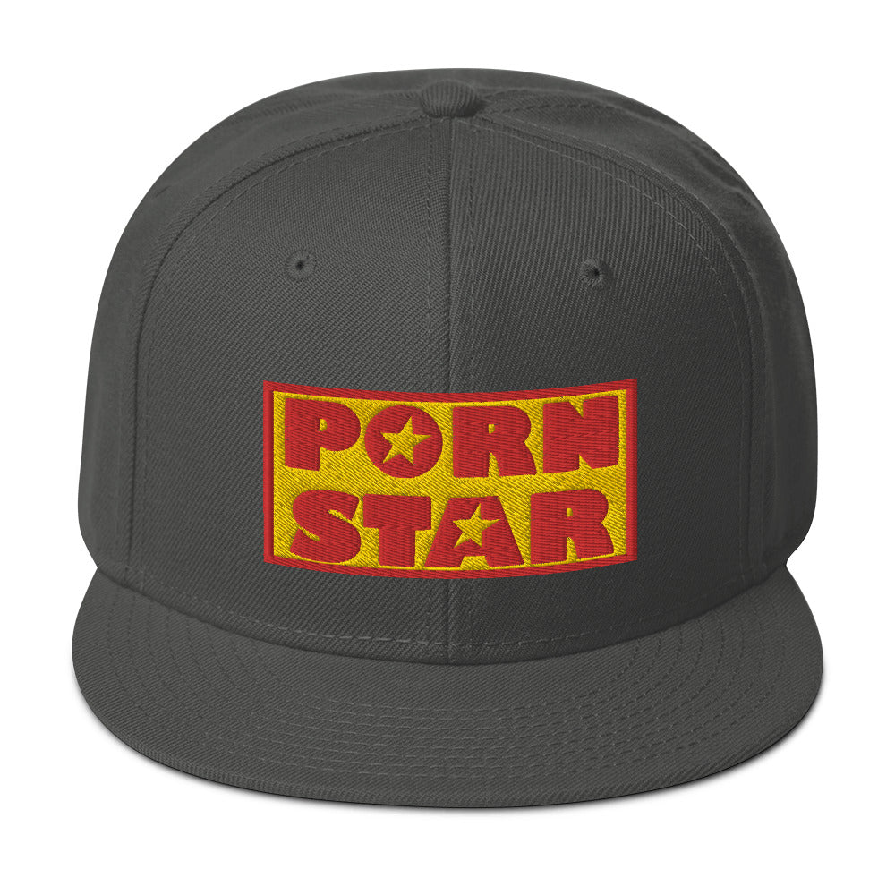 Occupation Porn Star Logo Embroidered Flat Bill Cap Snapback Hat