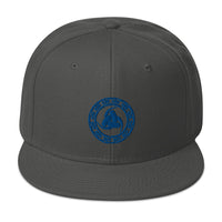 Blue Odin's Knot – The Valknut Embroidered Celtic Flat Bill Hat embroidered snapback hat, product image 28