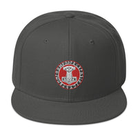Odin Hammer Viking Runes Embroidered Flat Bill Cap embroidered snapback hat, product image 27