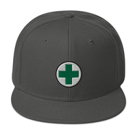 Medical Marijuana Symbol Embroidered Flat Bill Cap embroidered snapback hat, product image 28