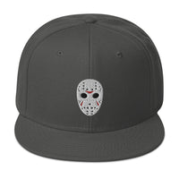 Horror Hockey Mask Embroidered Flat Bill Cap embroidered snapback hat, product image 27