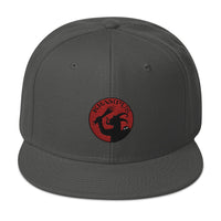 Horned Krampus Merry Christmas Embroidered Flat Bill Cap embroidered snapback hat, product image 27