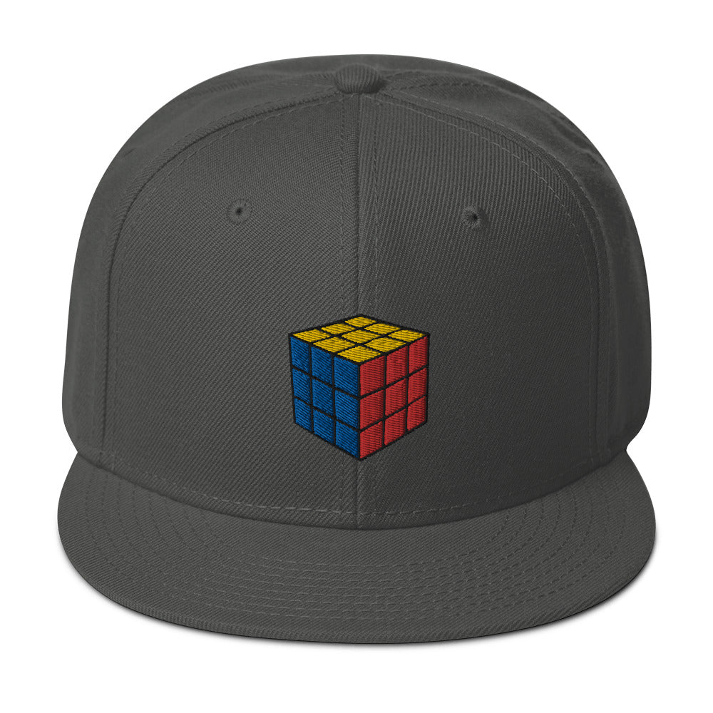 Gaming Speed Cube Puzzle Box Embroidered Flat Bill Cap Snapback Hat