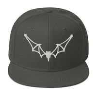 Flying Vampire Frame Bat Embroidered Flat Bill Cap embroidered snapback hat, product image 27