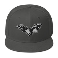 Flying Vampire Bat Goth Fashion Embroidered Flat Bill Cap embroidered snapback hat, product image 27