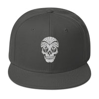 Dia De Los Muertos Day of the Dead Sugar Skull Flat Bill Cap embroidered snapback hat, product image 27