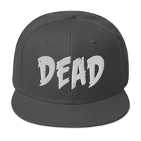 White DEAD Emotional Depression Embroidered Flat Bill Cap embroidered snapback hat, product image 27