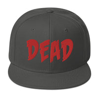 Red DEAD Emotional Depression Embroidered Flat Bill Cap embroidered snapback hat, product image 27